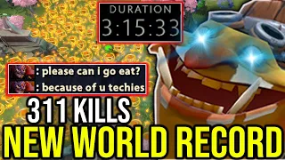 NEW WORLD RECORD!! 3h+ Techies Most Cancer Longest Game in 7.29 Dota 2 [Holy Sh*t]