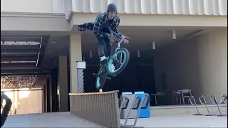 shredding street BMX