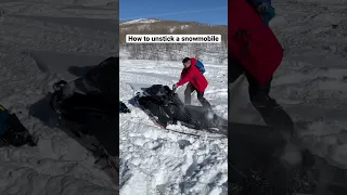 How to UN-STUCK your snowmobile! #snowmobile #skidoo #snow #sled