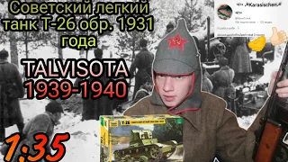 Обзор и сборка модели советского легкого танка Т-26 обр.1931 от компании Звезда в масштабе 1:35