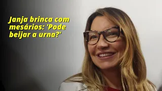 'Da para beijar a urna?', pergunta Janja ao ver foto de Lula na urna