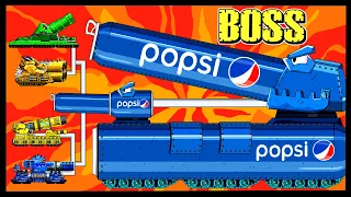 ❓WHAT IF the Boss was Pepsi Tank ❓ WOT | Мега танки VS Босс | Мультики про танки| Arena Tank Cartoon