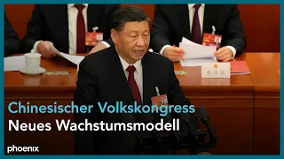 Xi Jinping und Li Qiang zum Abschluss des chinesischen Volkskongresses am 13.03.23