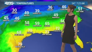 New Orleans weather: high in the 80s today, cold front tomorrow