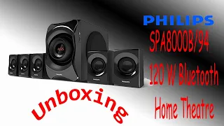 Philips Audio SPA8000B/94 5.1 Channel 120W Multimedia Speaker Unboxing and Quick Review (Hindi)