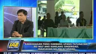 Karagdagan hakbang upang patunayan ng MILF ang sinseridad, inaasahan ng Malakanyang