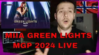 MIIA - Green Lights LIVE Melodi Grand Prix 2024 Semi-Final 3 reaction