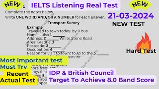 IELTS Listening Practice with Recent Actual IELTS Exam with Answers [Real Exam 52] 21st March 2024