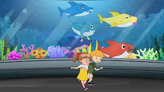 Baby Shark Doo Doo Doo | Baby Shark Aquarium  |  Nick & Hannah Kids |  Nursery Rhymes  | Kids Songs