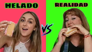 HELADO vs REALIDAD con mi madre | Ice Cream vs Real Food | Probando helados - Silvia Sánchez