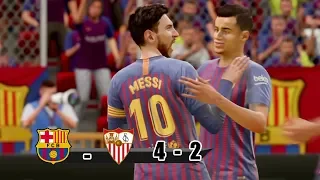 Fc Barcelona 4 x 2 Sevilla Fc - No FiFa19 La Liga Santander | Ps4 Gameplay Pro
