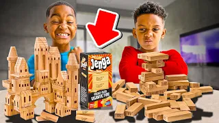 BIG BROTHER VS LITTLE BROTHER IN JENGA, What Happens Next Is SHOCKING