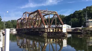 Amtrak Movable Truss Bridge In Action! 1905 Swing Bridge, Michigan City Indiana Fast Trains With DPU