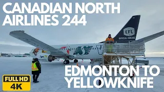 Canadian North Flight 244 from Edmonton (YEG) to Yellowknife (YZF): How to visit the Arctic [4K UHD]