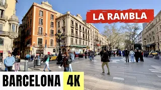 BARCELONA, SPAIN 🇪🇸 [4K] La Rambla — Walking Tour