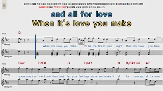 Bryan Adams, Rod Stewart, Sting   All For Love POP Song Score Karaoke