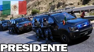 GTA 5 ESCOLTA PRESIDENCIAL - CONVOY DE AMLO | TheAxelGamer