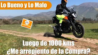 Ktm 390 Adventure 1000 Kms 😱  mi sincera y brutal opinión 🧐, lo Bueno 😇 y Lo Malo 😈