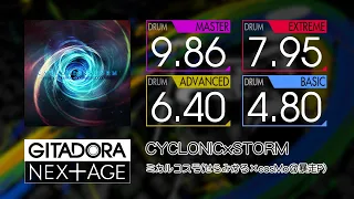 【GITADORA】 CYCLONICxSTORM (MASTER ~ BASIC) Drum