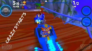 CRAZY STARTS By El Zipo Ft. Bone Shaker || Beach Buggy Racing 2