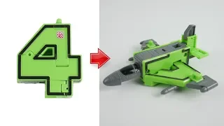 angka 4 - skyfighter - emco pocket morphers mainan robot angka mega botz