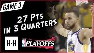 Stephen Curry Full Game 3 Highlights vs Rockets 2018 NBA Playoffs WCF - 27 Pts in 3 Quarters!