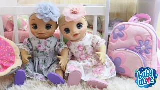 BABY ALIVE GÊMEAS NINA E HANNA SE ARRUMANDO PRA VISITAR A VOVÓ