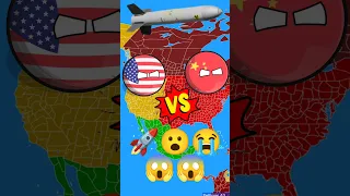 China🇨🇳 vs America🇺🇸😱💥😱😮😭😭😡😡😡😡🚀🚀🚀🚀||WW3💥 in nutshell😭😱😱💥||#countryballs #viral #shorts #ww3