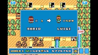 Super Mario Advance 4 Super Mario Bros 3 Mario Dead, Luigi's Turn Showcase