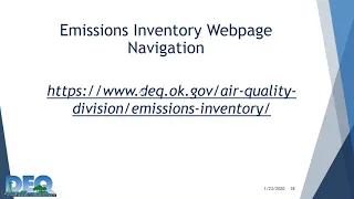 Emissions Inventory Webinar: Emissions Inventory Guidance