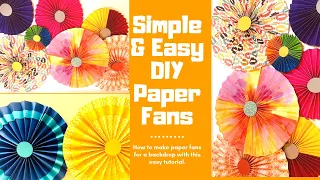 DIY PAPER FANS~EASY DECORATION IDEAS(Part-1)~ DIY Floral Craft