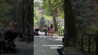 Camila Cabello walking in Washington Square Park with her friends in New York  yesterday morning.