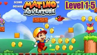 Super Matino Adventure Levels 1-5 [2k 60fps] ( Android Gameplay)