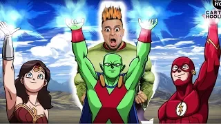 JUSTICE LEAGUE Z REACTION!!!!! Justice League + Dragon Ball Z ( Fans Animation Superheroes Parody )