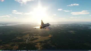 Checking out Orbx Kola for DCS in a Viggen