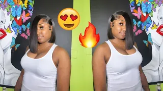 NATURAL LOOKING BOB WITH A CLOSURE TUTORIAL