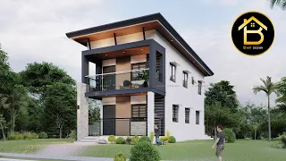 MODERN 2 STOREY 4 BEDROOM HOUSE DESIGN (5X12 Meters)