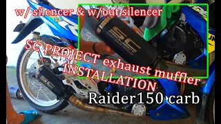 SC project Exhaust Installation  | Raider150 | SC project unboxing