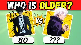 GUESS WHO IS OLDER? 🤔 Can you Guess the Anime Character 👴