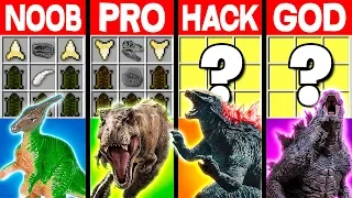 Minecraft NOOB vs PRO vs HACKER vs GOD: GODZILLA KING OF MONSTERS CRAFTING CHALLENGE - Animation