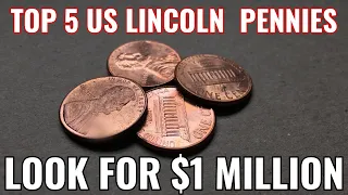 5 VALUABLE LINCOLN PENNIES WORTH A LOT OF MONEY! PENNIES WORTH MONEY