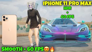 OMG😍 First Gameplay On iPhone 11 Pro Max🔥 SMOOTH + 60 fps PUBG Mobile test 2023