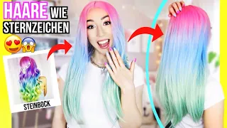 ICH mache MIR TIKTOK REGENBOGEN HAARE wie mein STERNZEICHEN für 1 TAG