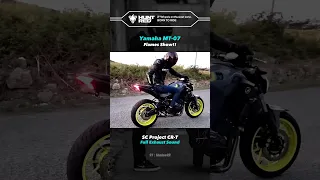 Yamaha MT-07 sound test - flames! #ytshorts #shorts #exhaust #exhaustsound #scproject #mt07 #yamaha
