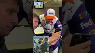 Denny Hamlin reacts to the Ross Chastain and Noah Gragson fight 👊 #shorts #DennyHamlin