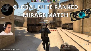 Global Elite VS No Global Elite! CS GO Mirage Ranked Global Elite Gameplay! SoloQ Global Elite Match