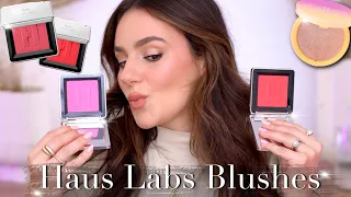 HAUS LABS BLUSHES + CALIRAY HIGHLIGHTER : Application + Review || Swatches & Comparison