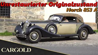 Horch 853 A Sport Cabriolet, 1937, Fast 100 Jahre alt und völlig Original erhalten! Sensationell!