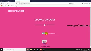 Prediction of Breast Cancer using Machine Learning | Python Final Year IEEE Project