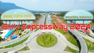 Drone Footage & Drive Through On Phnom Penh Sihanoukville Expressway Cambodia